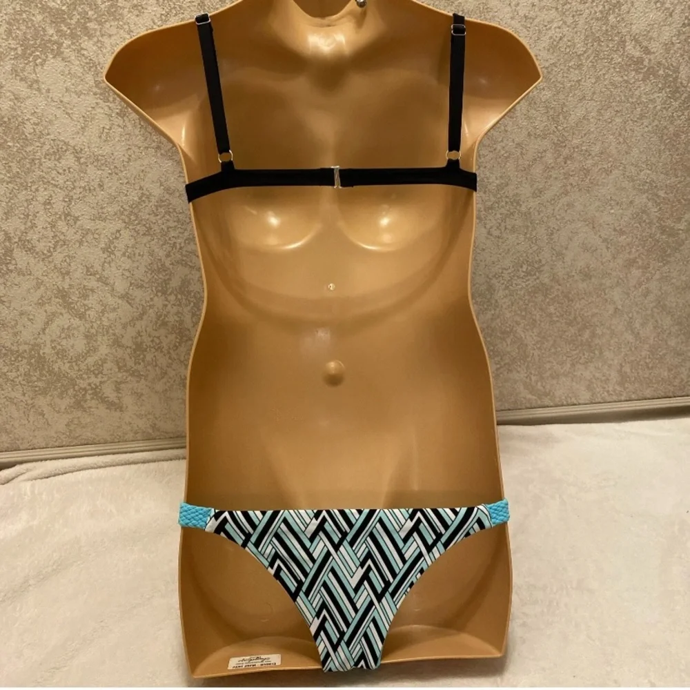 Dippin' Daisy's Black and Blue Patterned Bikini